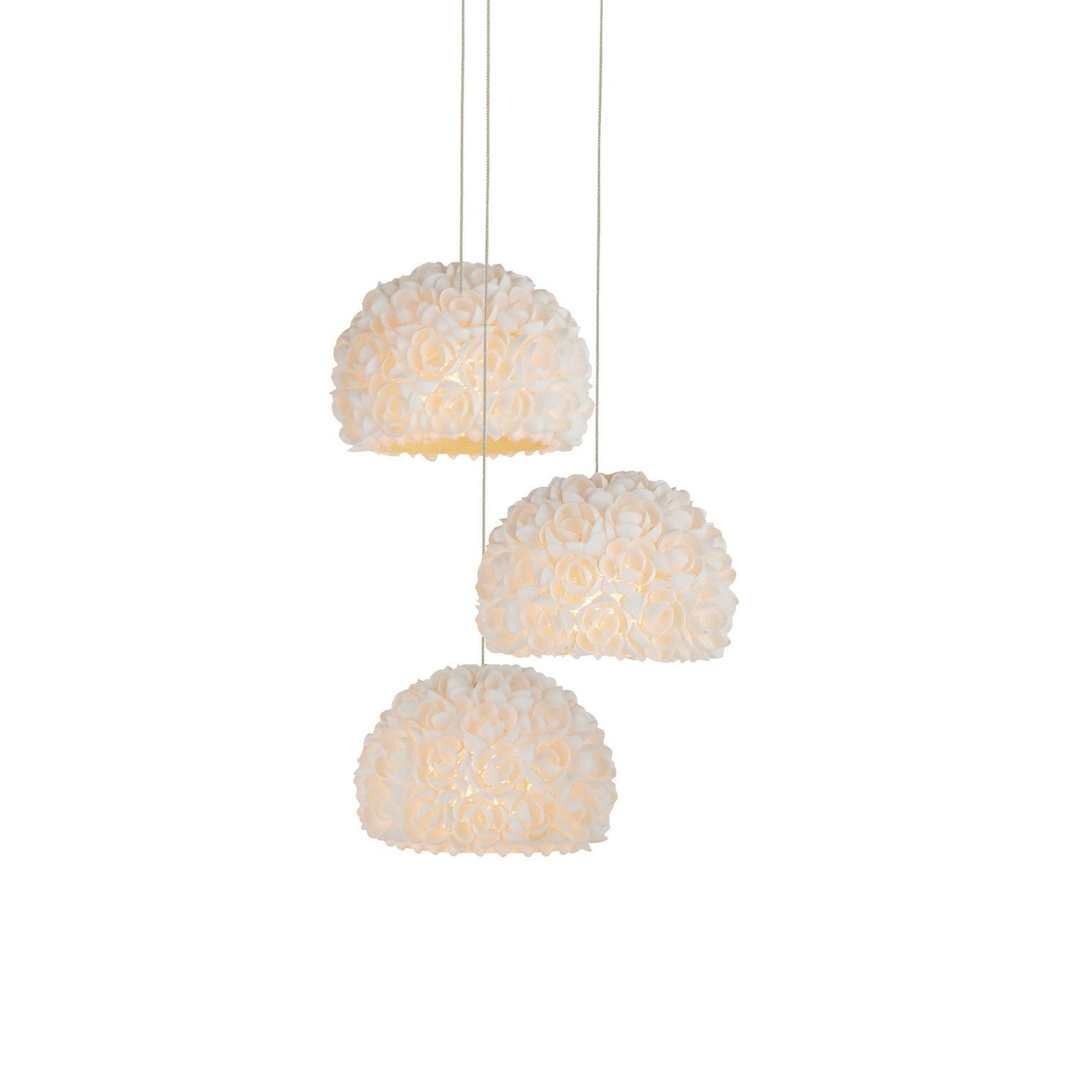 Currey and Company - 9000-1178 - Three Light Pendant - Virtu Collection - Natural