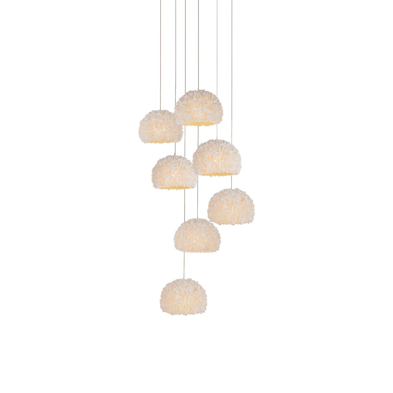 Currey and Company - 9000-1179 - Seven Light Pendant - Virtu Collection - Natural