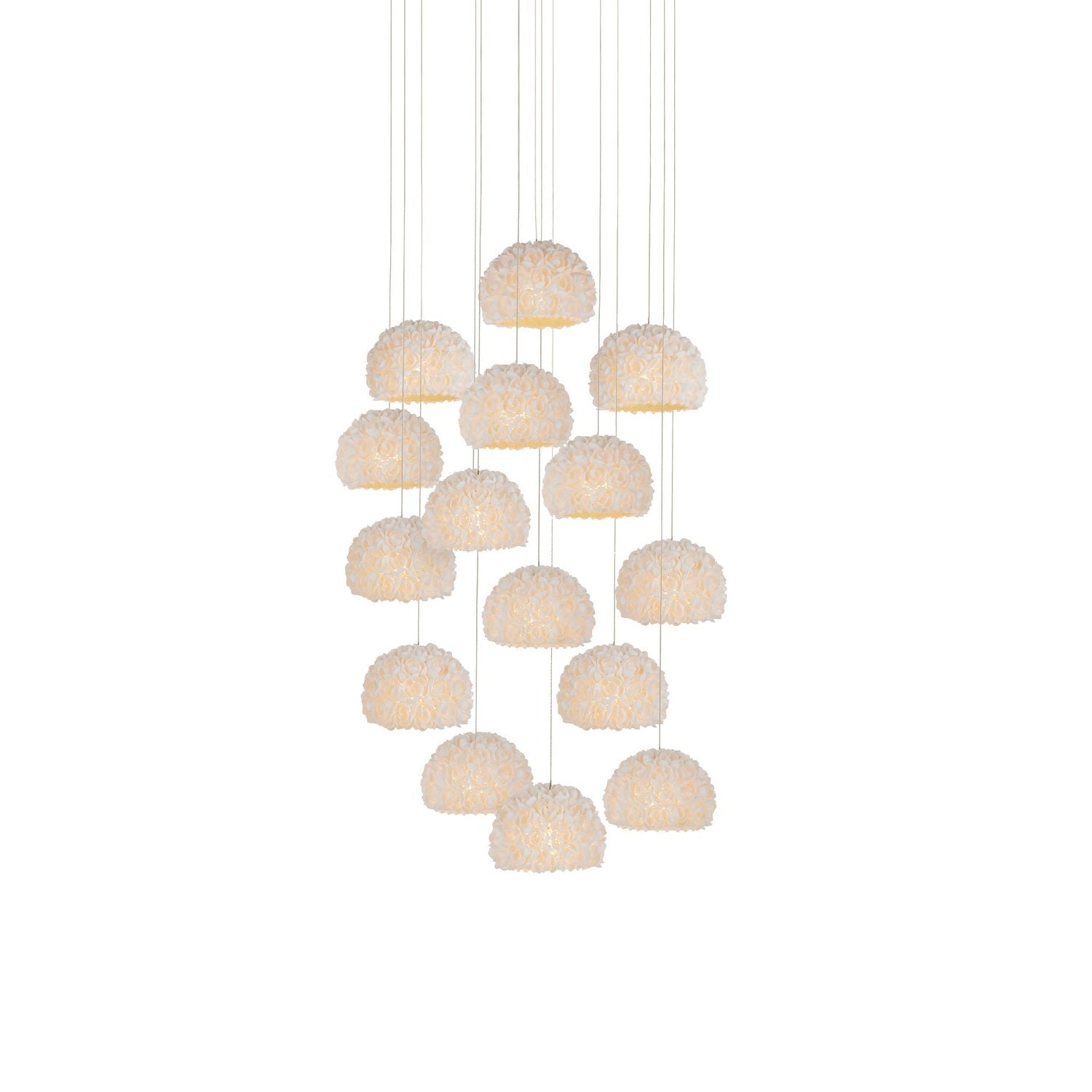 Currey and Company - 9000-1180 - 15 Light Pendant - Virtu Collection - Natural