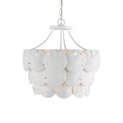 Currey and Company - 9000-1202 - Three Light Chandelier - Tulum Collection - Sugar White/White