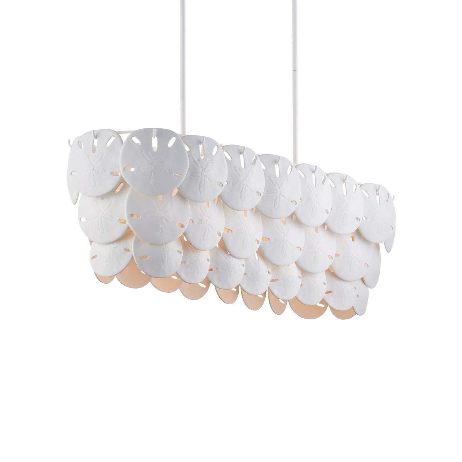 Currey and Company - 9000-1203 - Five Light Chandelier - Tulum Collection - Sugar White/White