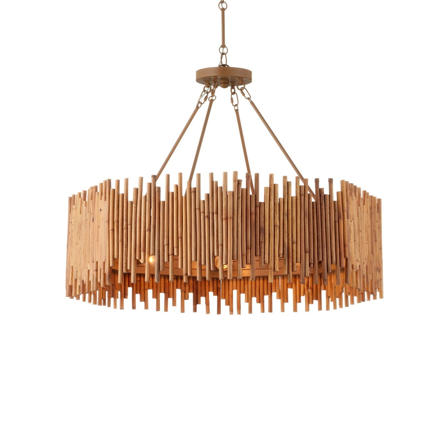 Currey and Company - 9000-1208 - Eight Light Chandelier - Teahouse Collection - Natural/Khaki
