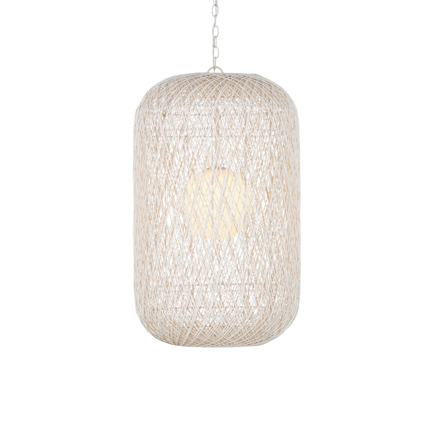 Currey and Company - 9000-1210 - One Light Pendant - Cocoon Large Pendant - Cream/Vanilla/White