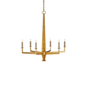Currey and Company - 9000-1213 - Six Light Chandelier - Goldfinch Collection - Washed Lucerne Gold