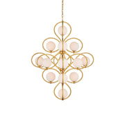 Currey and Company - 9000-1216 - 14 Light Chandelier - Storrs Collection - Contemporary Gold Leaf/Contemporary Gold/White