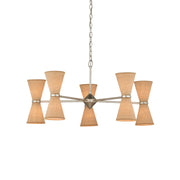 Currey and Company - 9000-1218 - Ten Light Chandelier - Pennyworth Chandelier - Contemporary Silver Leaf/Contemporary Silver/Natural
