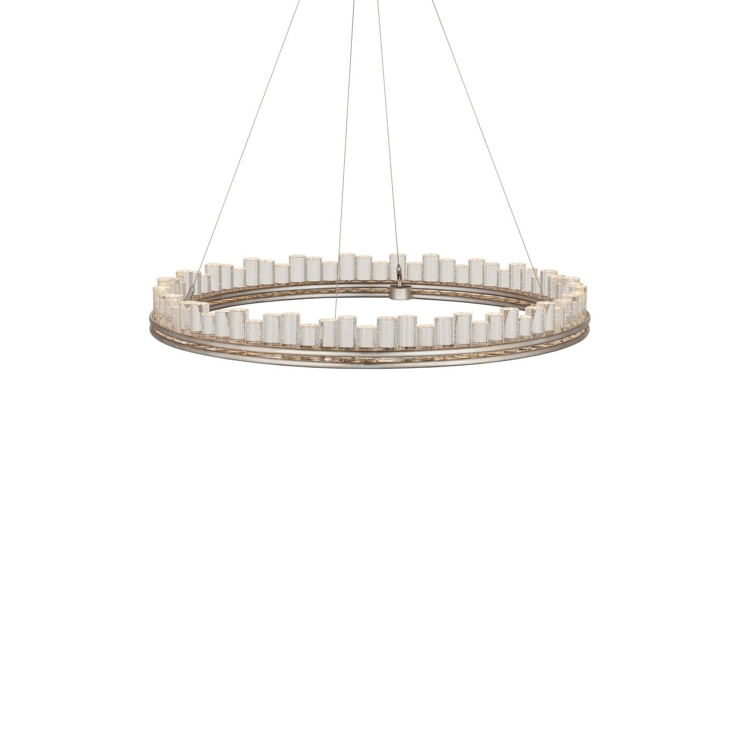 Currey and Company - 9000-1220 - One Light Chandelier - Pleiades Collection - Contemporary Silver Leaf/Contemporary Silver/Clear