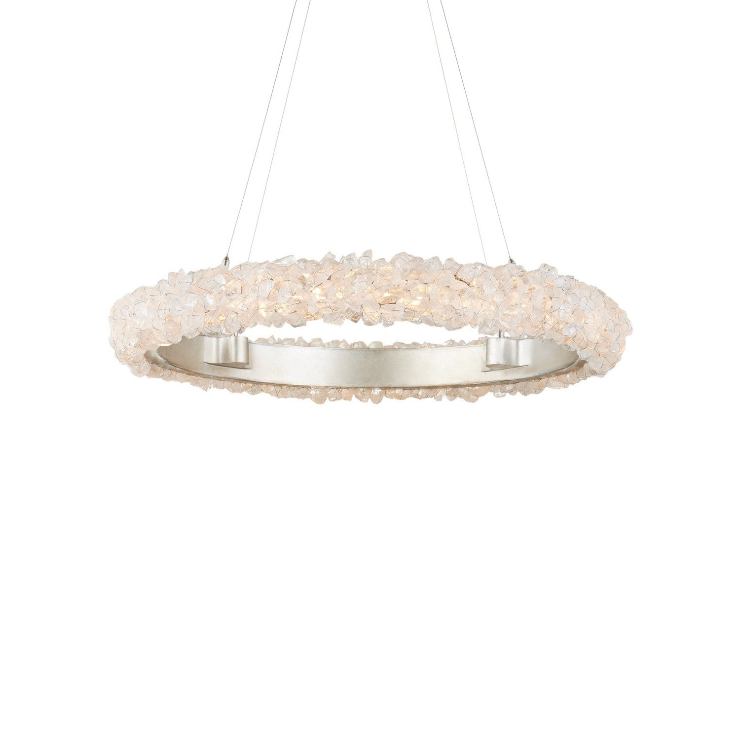 Currey and Company - 9000-1222 - One Light Chandelier - Iconoclast Collection - Contemporary Silver Leaf/Contemporary Silver/Natural