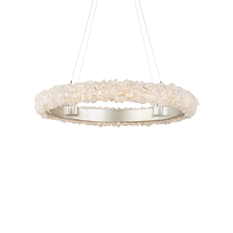 Currey and Company - 9000-1222 - One Light Chandelier - Iconoclast Collection - Contemporary Silver Leaf/Contemporary Silver/Natural
