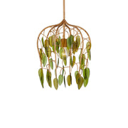 Currey and Company - 9000-1227 - One Light Pendant - Midsummer Collection - Brass/Green