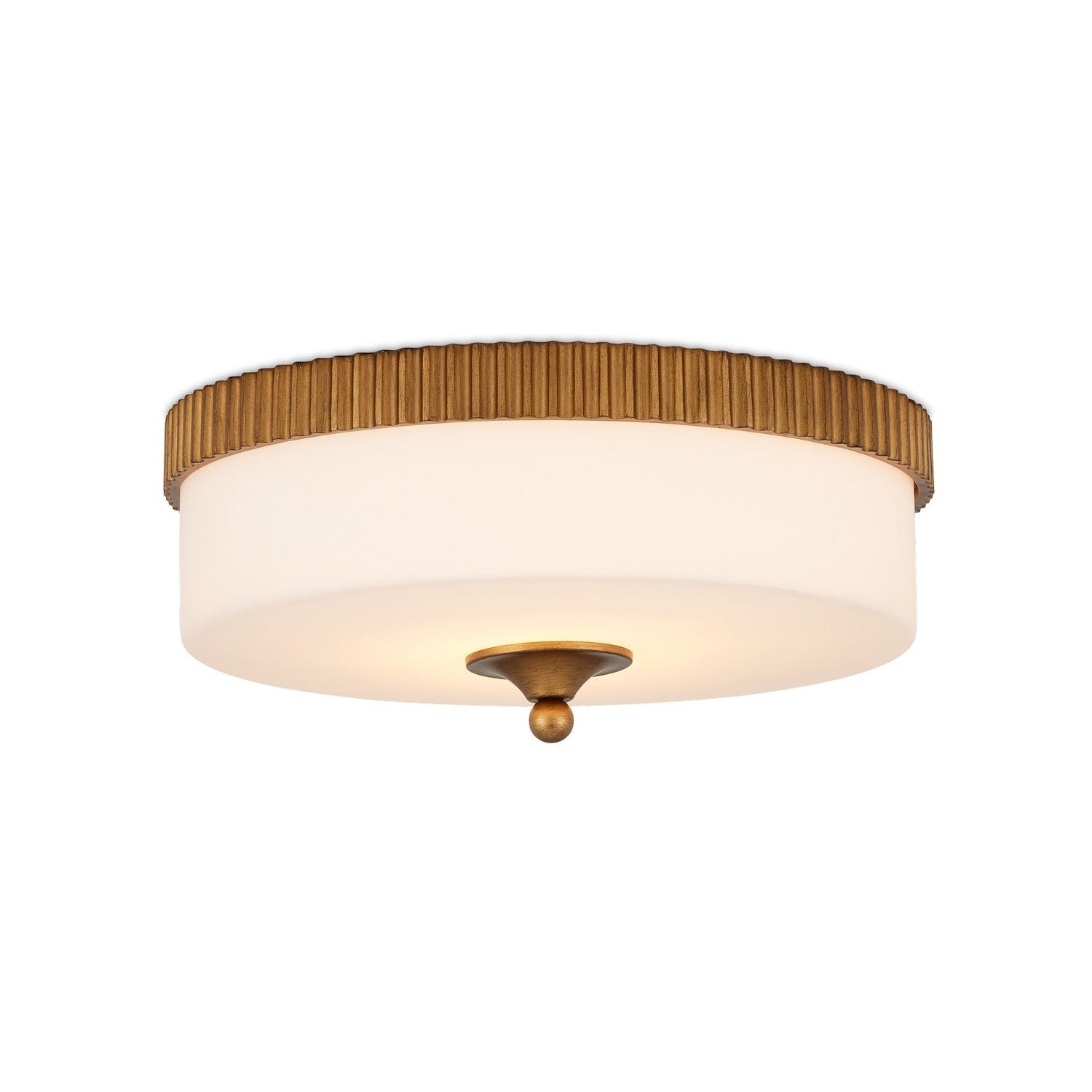Currey and Company - 9999-0074 - One Light Flush Mount - Bryce Collection - Gold/White