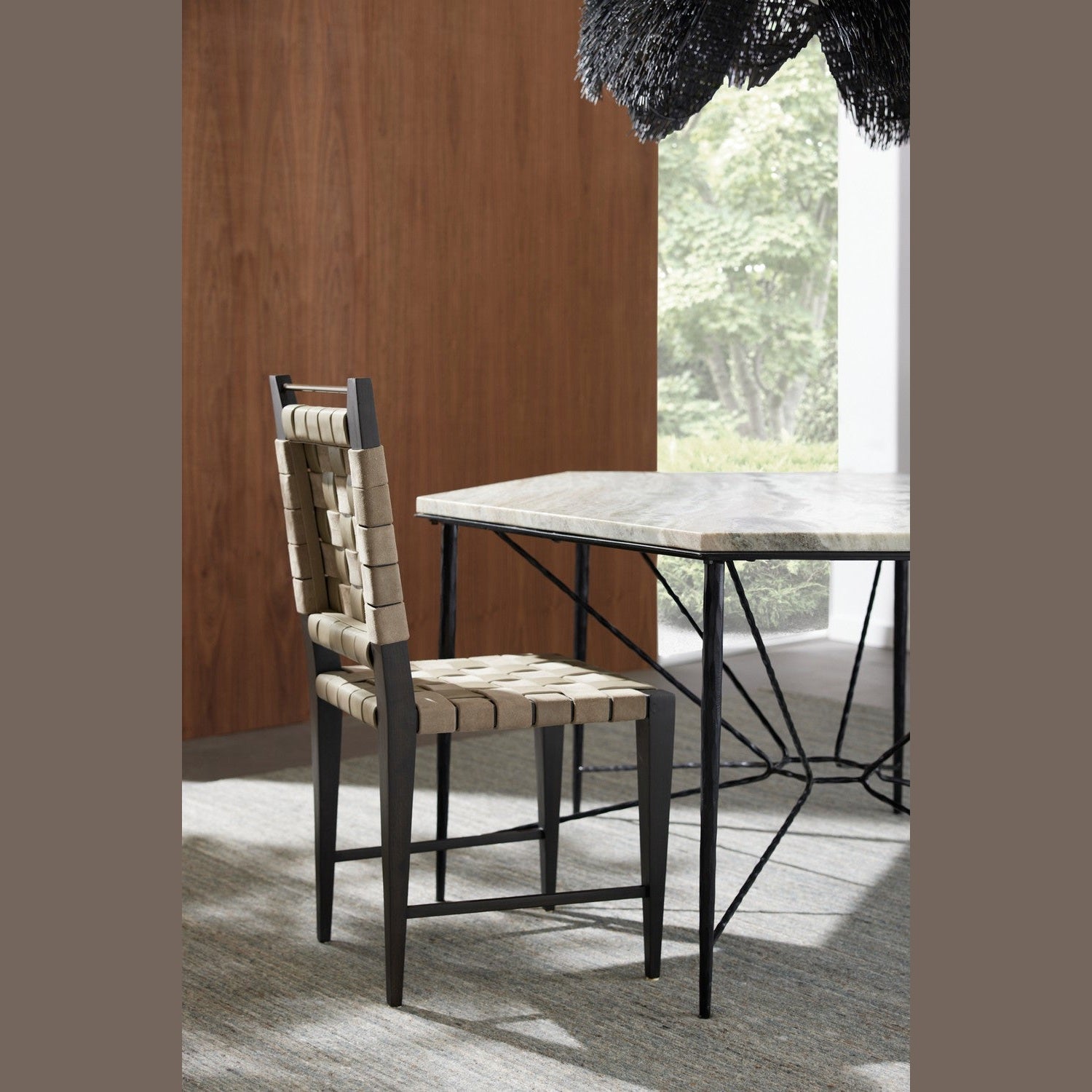 Arteriors - FRI19 - Dining Chair - Lakewood - Stone/Stone/Ebony/Antique Brass