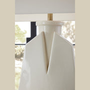 Arteriors - PTC28-SH040 - One Light Table Lamp - Cera - Ivory Crackle/Antique Brass/Ivory/White
