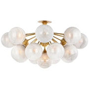 Visual Comfort Signature - ARN 4404HAB-WG - LED Flush Mount - Cristol - Hand-Rubbed Antique Brass
