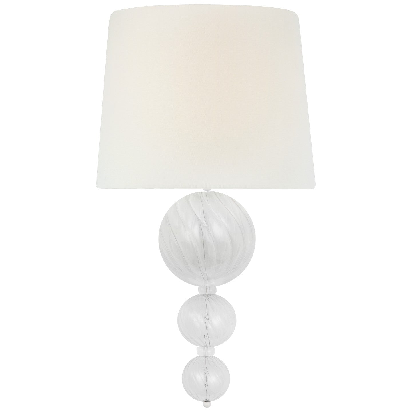 Visual Comfort Signature - JN 2004PW/CG-L - LED Wall Sconce - Talia - Plaster White and Clear Swirled Glass