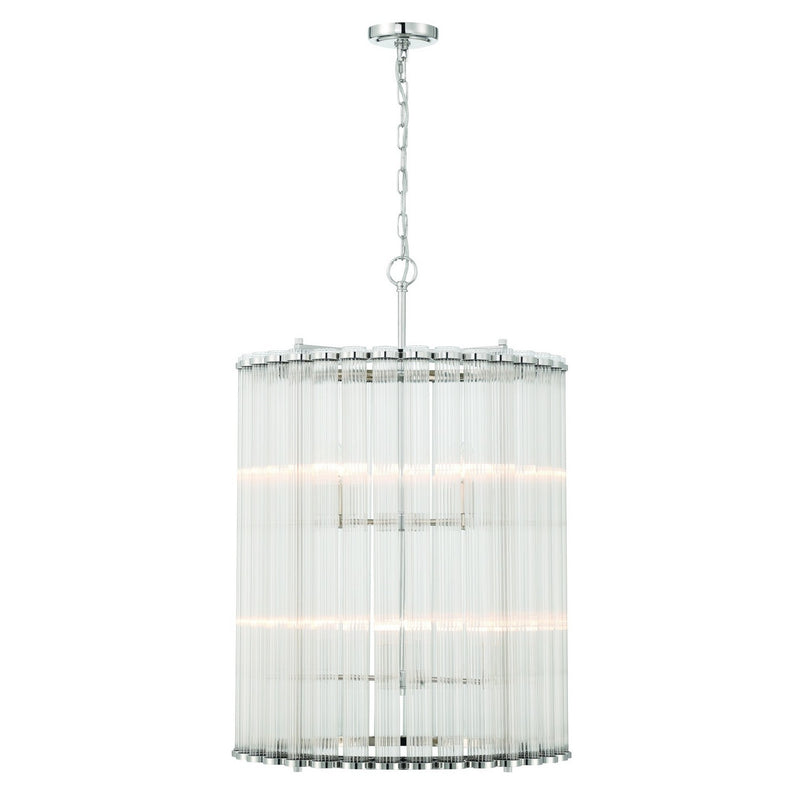 Eurofase - 47238-022 - Eight Light Pendant - Glasbury - Polished Nickel
