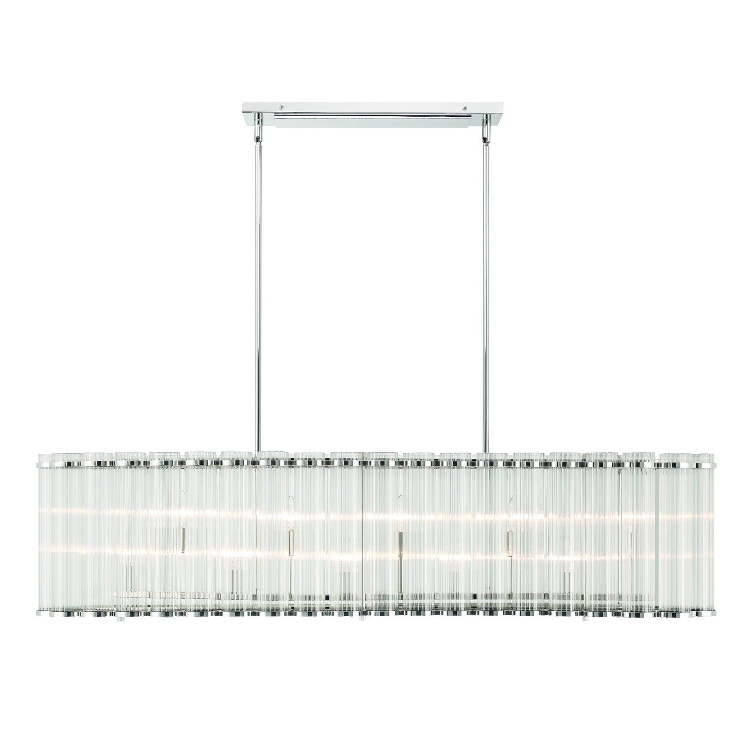 Eurofase - 47240-025 - Ten Light Chandelier - Glasbury - Polished Nickel