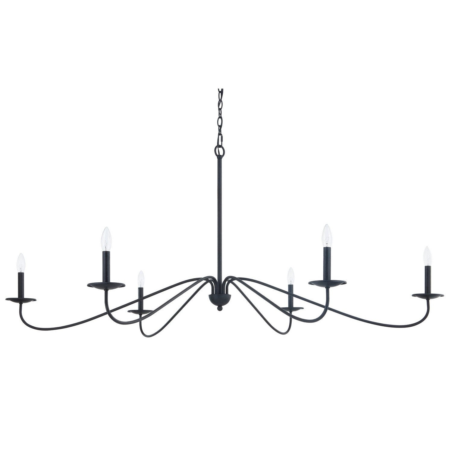 Forty West - 10303-B - Six Light Chandelier - Hunter - Black