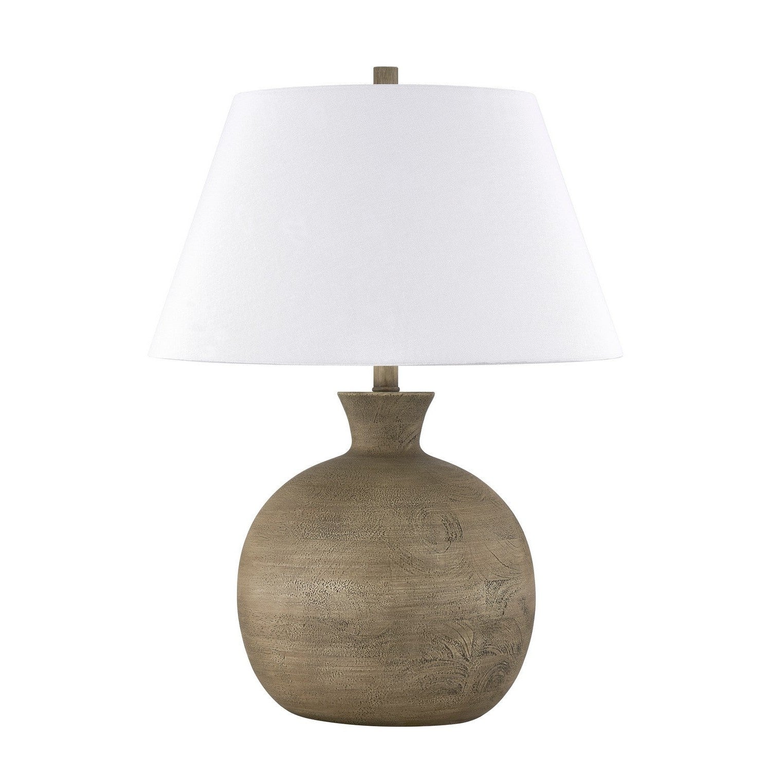 Forty West - 70962 - One Light Table Lamp - Angela - Faux Wood Brown w/ Gray Undertones