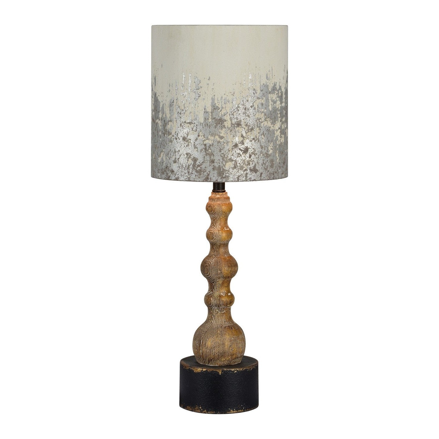 Forty West - 710148 - One Light Table Lamp - Knight - Brown/Distressed Black/Silver/Cottage White