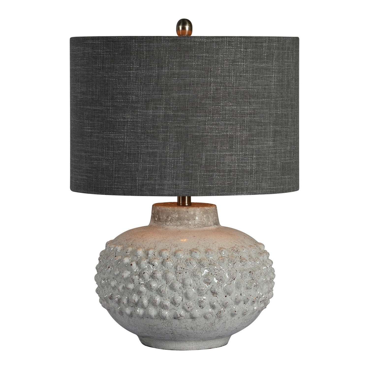 Forty West - 710152 - One Light Table Lamp - Scarlett - Crackled Off-White