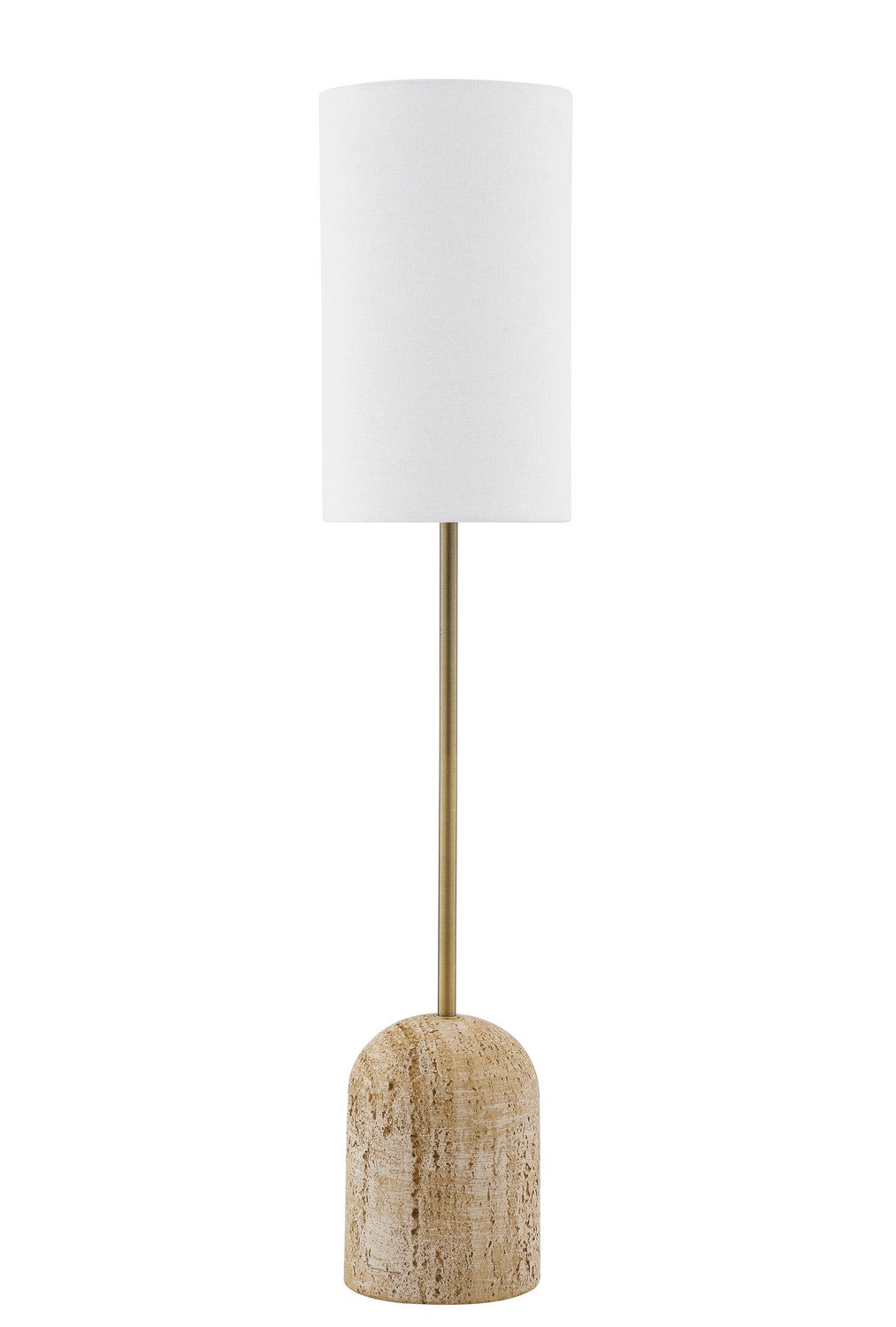 Forty West - 725106 - One Light Buffet Lamp - Caroline - Natural Beige and Gold