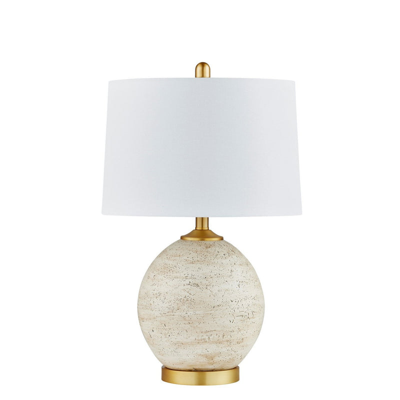 Forty West - 725122 - One Light Table Lamp - Estell - Beige Wash Travertine Look