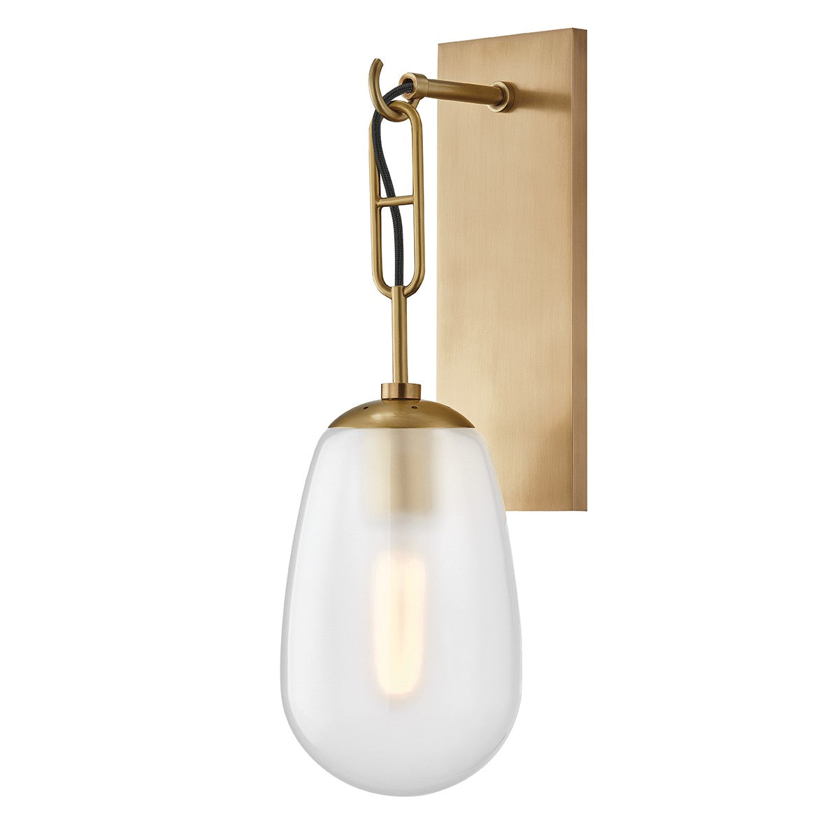 Hudson Valley - 2101-AGB - One Light Wall Sconce - Bruckner - Aged Brass