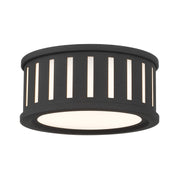 Crystorama - KEN-2200-BF - Two Light Flush Mount - Kendal - Black Forged