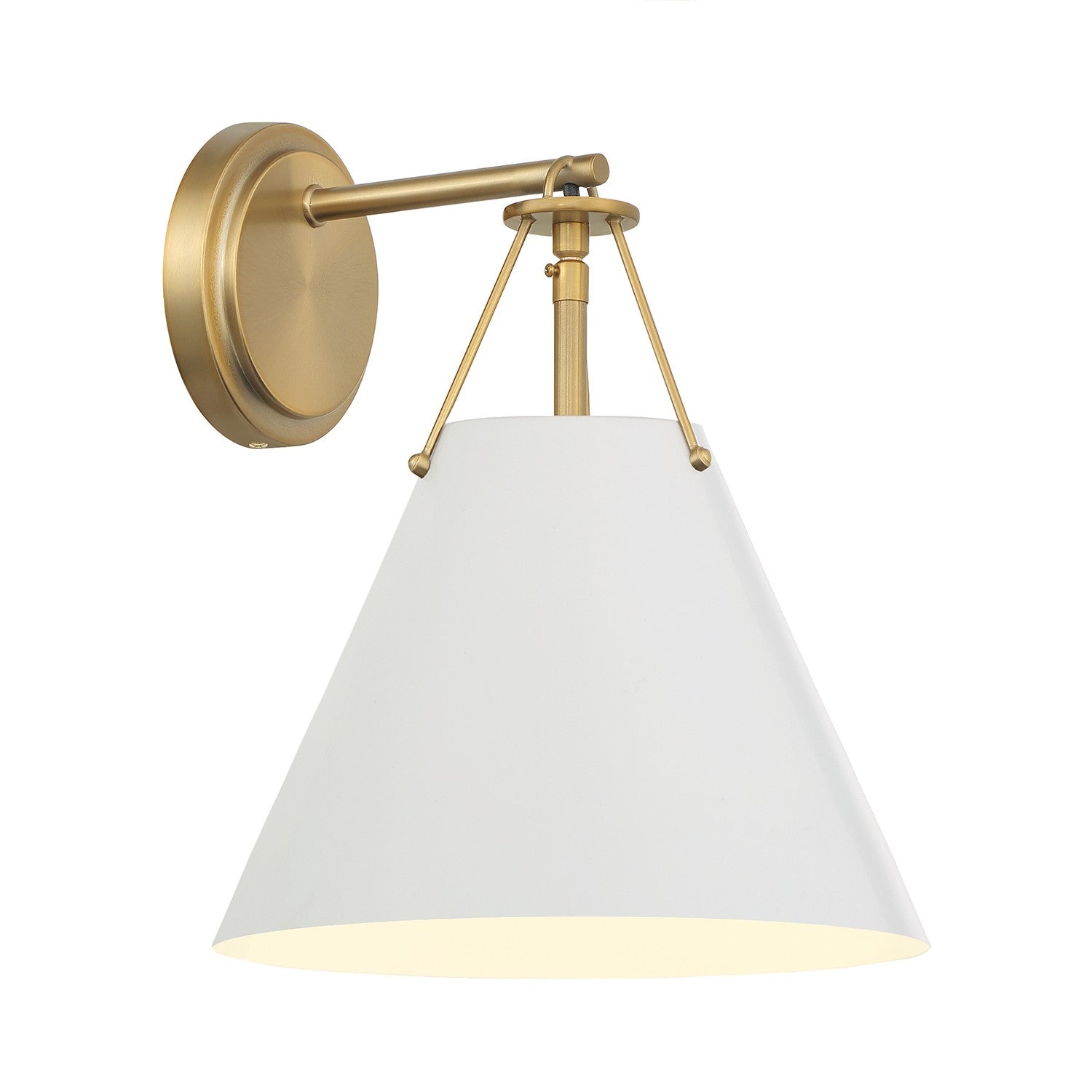 Crystorama - XAV-B8311-VG-WH - One Light Wall Sconce - Xavier - Vibrant Gold + White