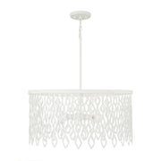Capital Lighting - 352941WE - Four Light Pendant - Pheobe - Matte White