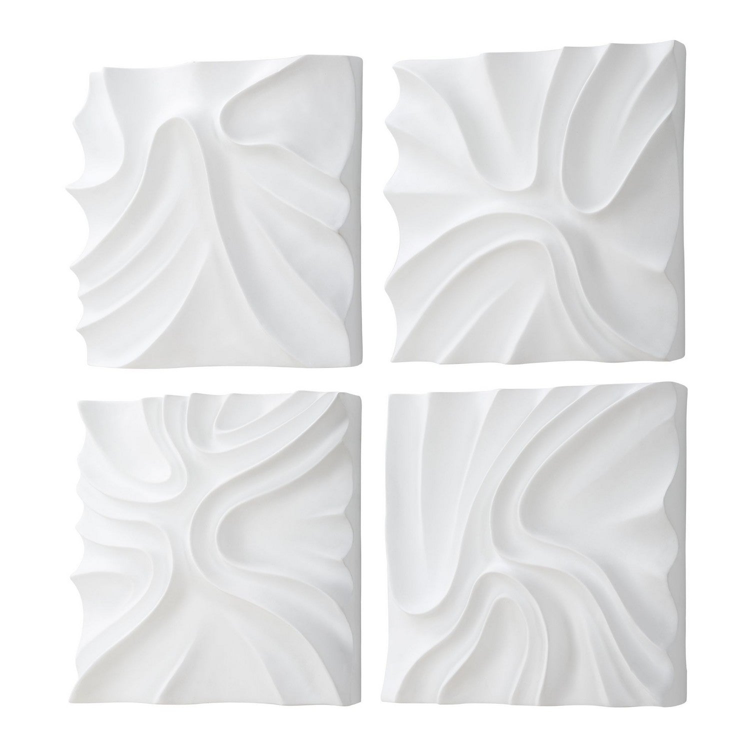 Uttermost - 04368 - Wall Decor, S/4 - Snowdrift - White