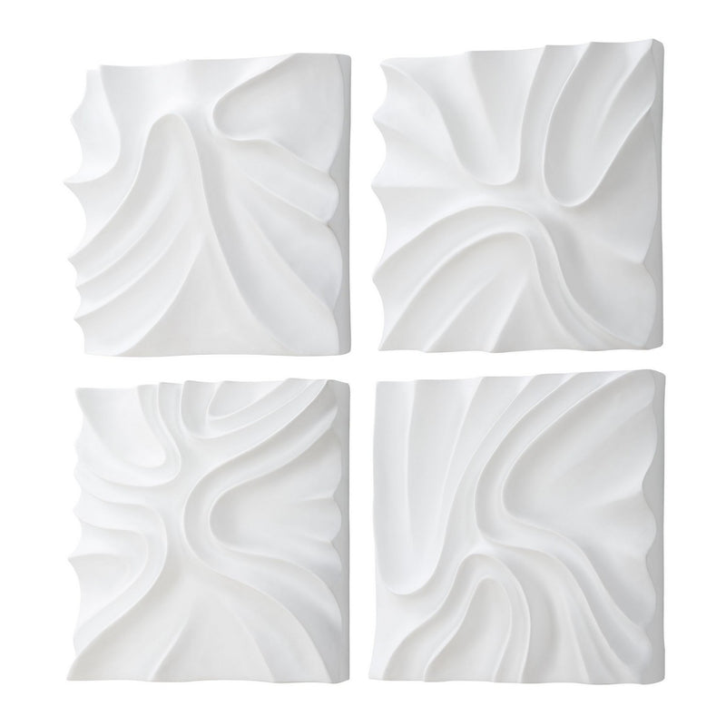 Uttermost - 04368 - Wall Decor, S/4 - Snowdrift - White