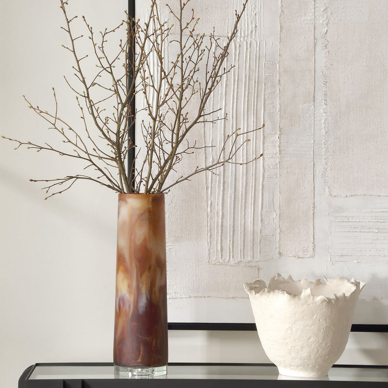Uttermost - 18143 - Vase - Iced - Caramel And Brown