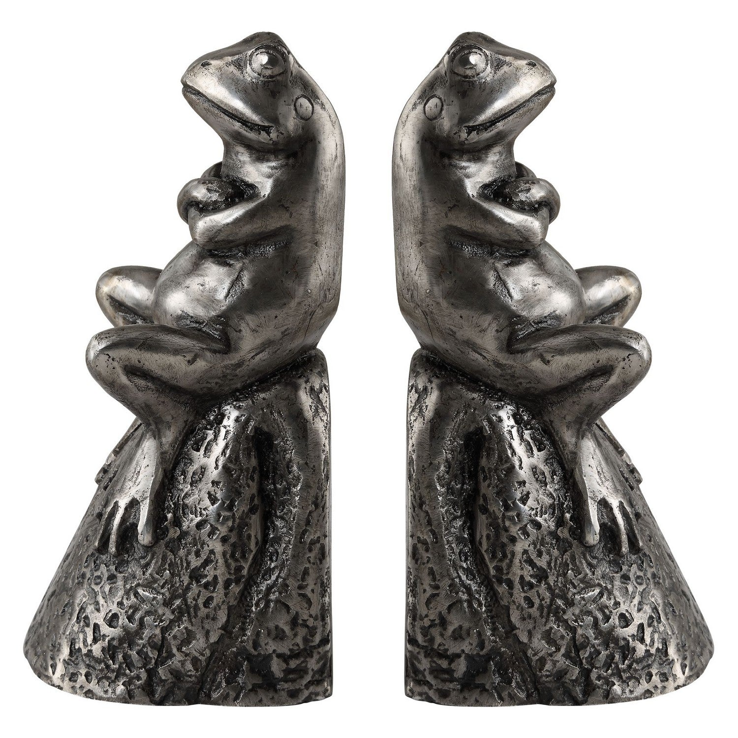 Uttermost - 18150 - Bookends, S/2 - Daydreaming Bird - Lightly Antiqued Silver
