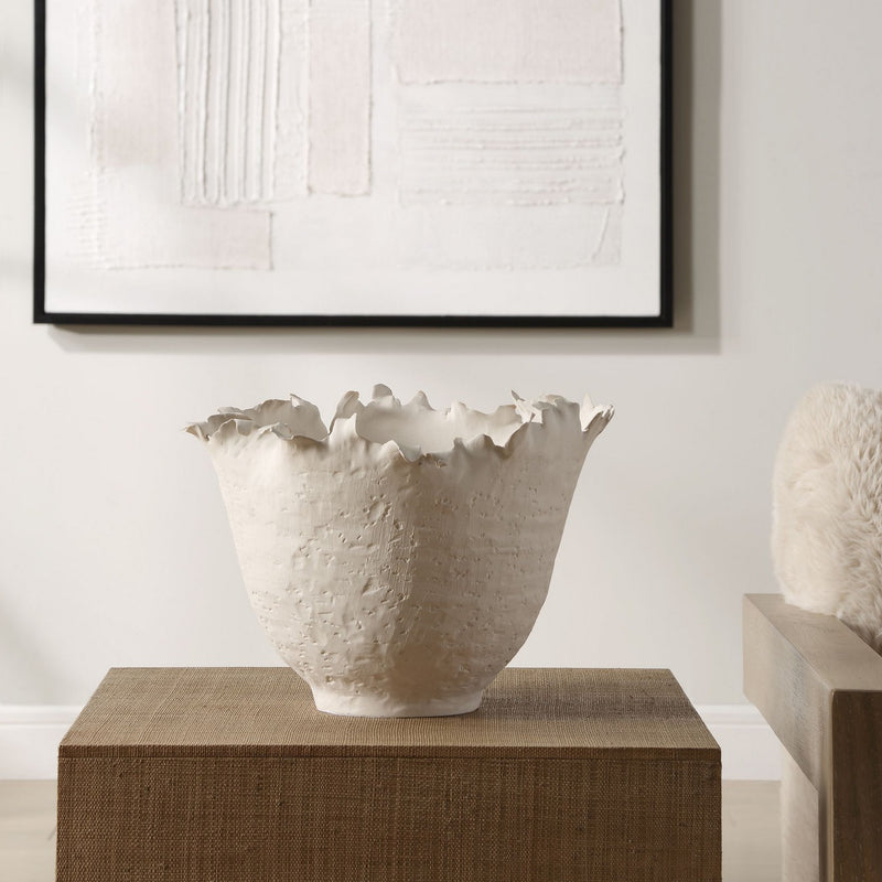 Uttermost - 18155 - Bowl - Blossom - Matte Off-white
