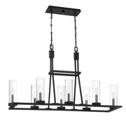 Eurofase - 38222-016 - Eight Light Island Chandelier - Nerito - Matte Black