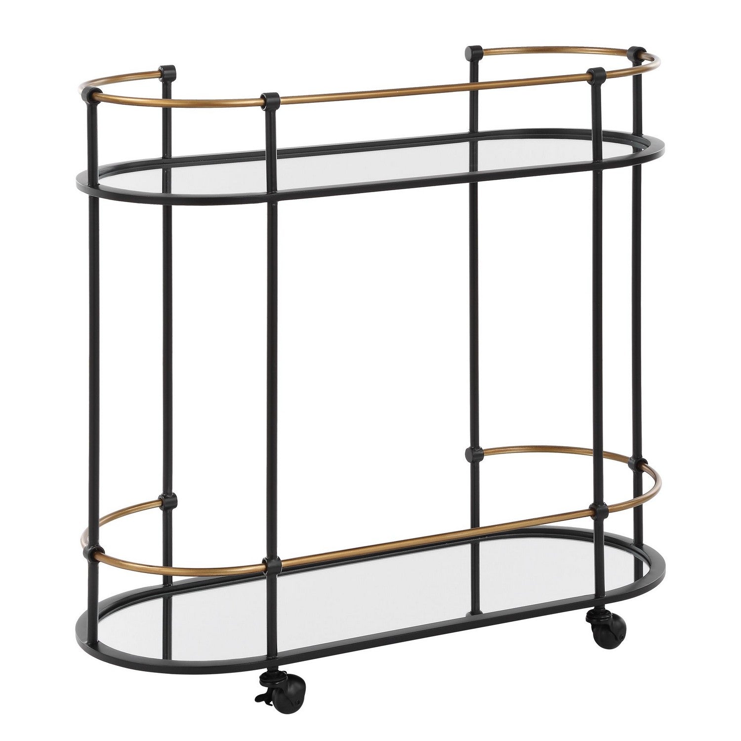 Uttermost - 24186 - Bar Cart - Andre - Satin Black