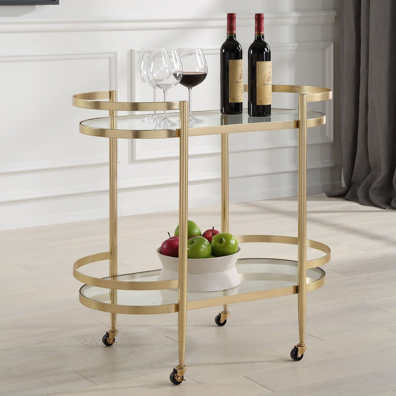 Uttermost - 24246 - Bar Cart - Isabelle - Gold Leaf