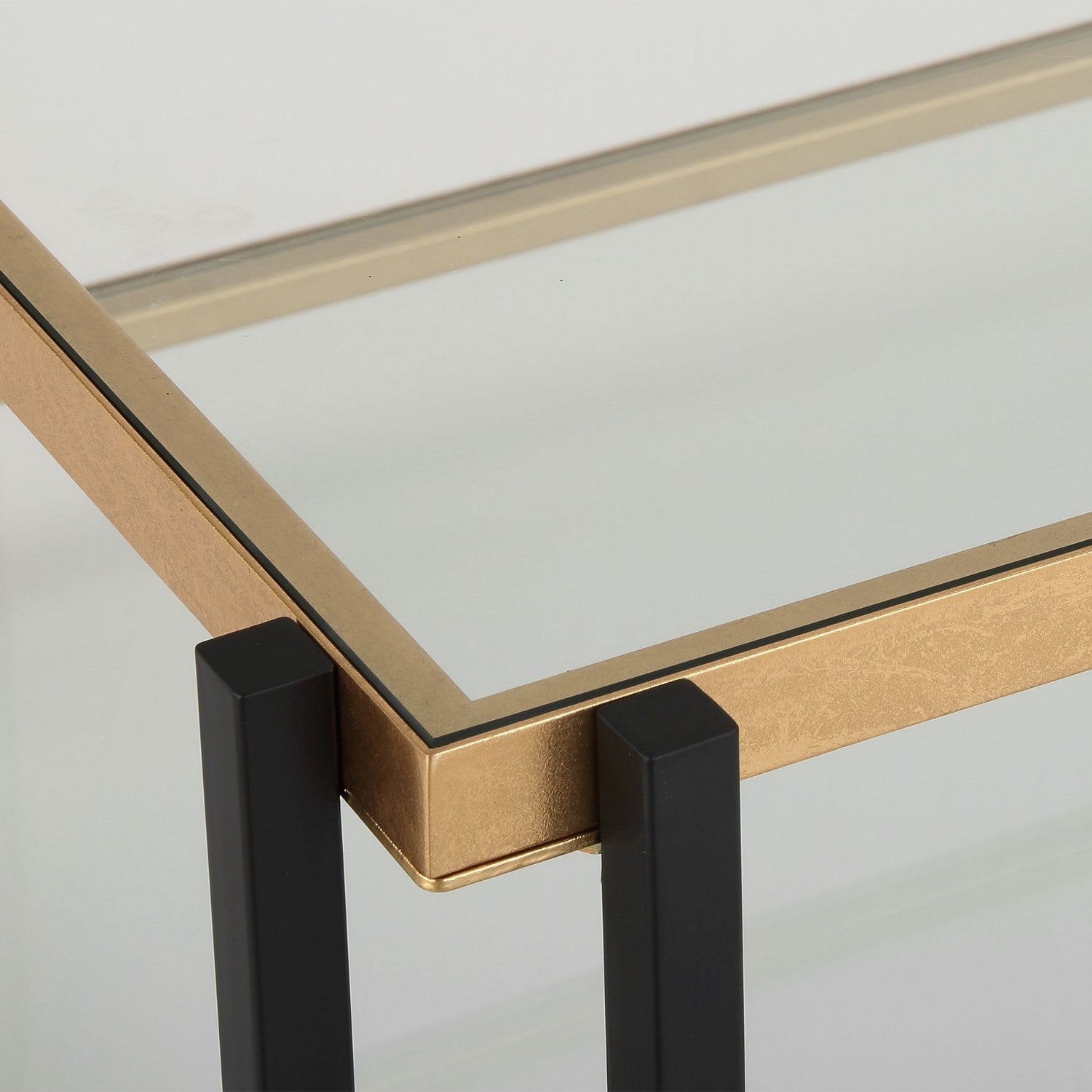 Uttermost - 24846 - Coffee Table - Kentmore - Matte Black And Gold Leaf