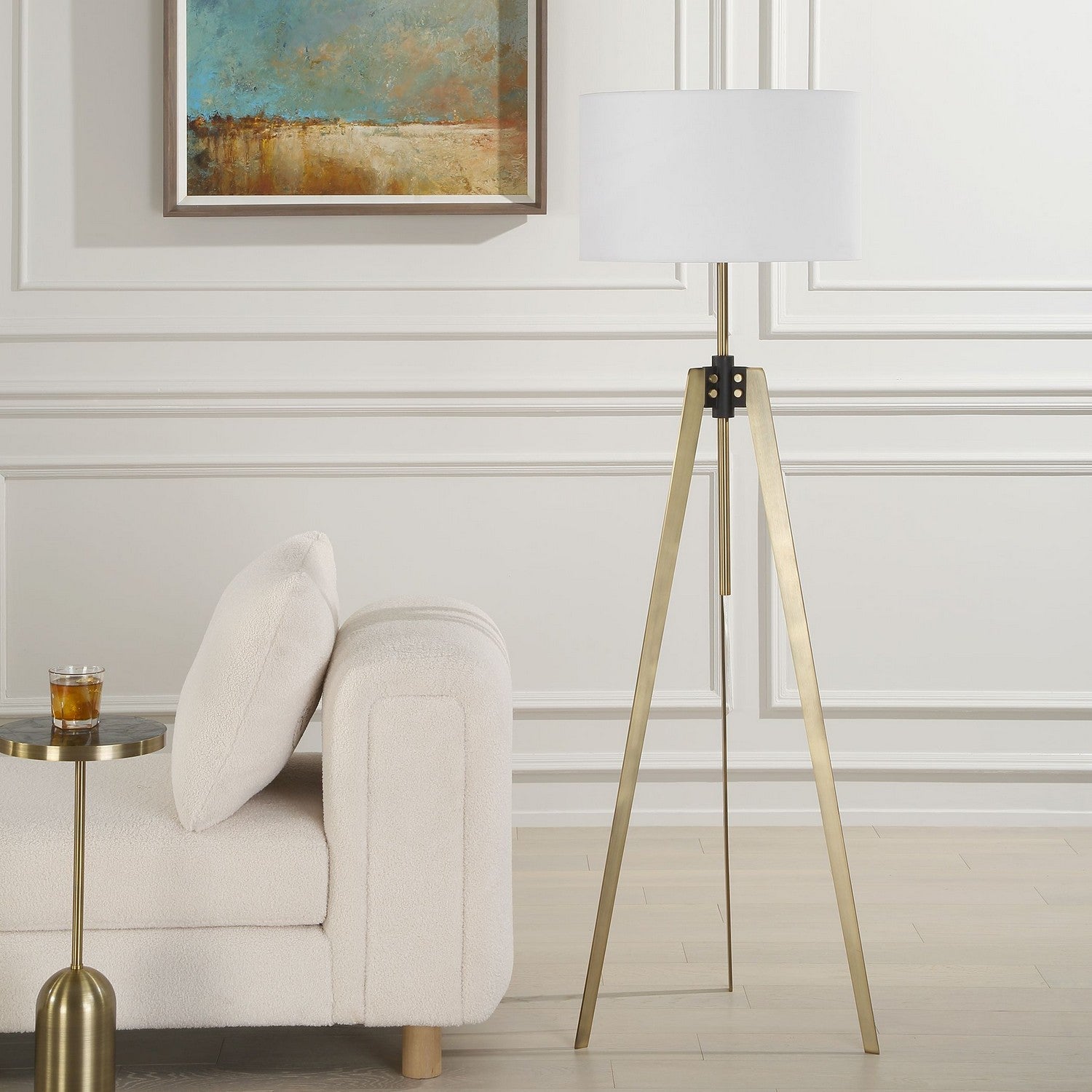 Uttermost - 30357 - One Light Floor Lamp - Anchorage - Antique Brass