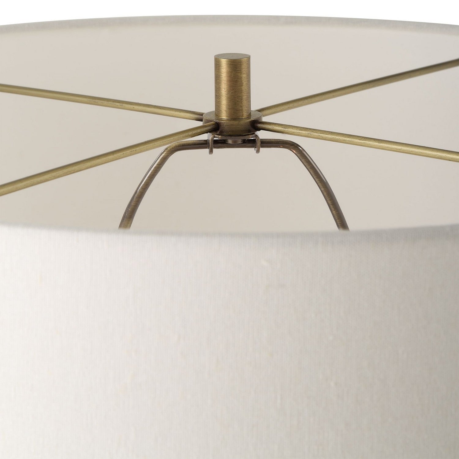 Uttermost - 30374 - One Light Floor Lamp - Faro - Brushed Antique Brass