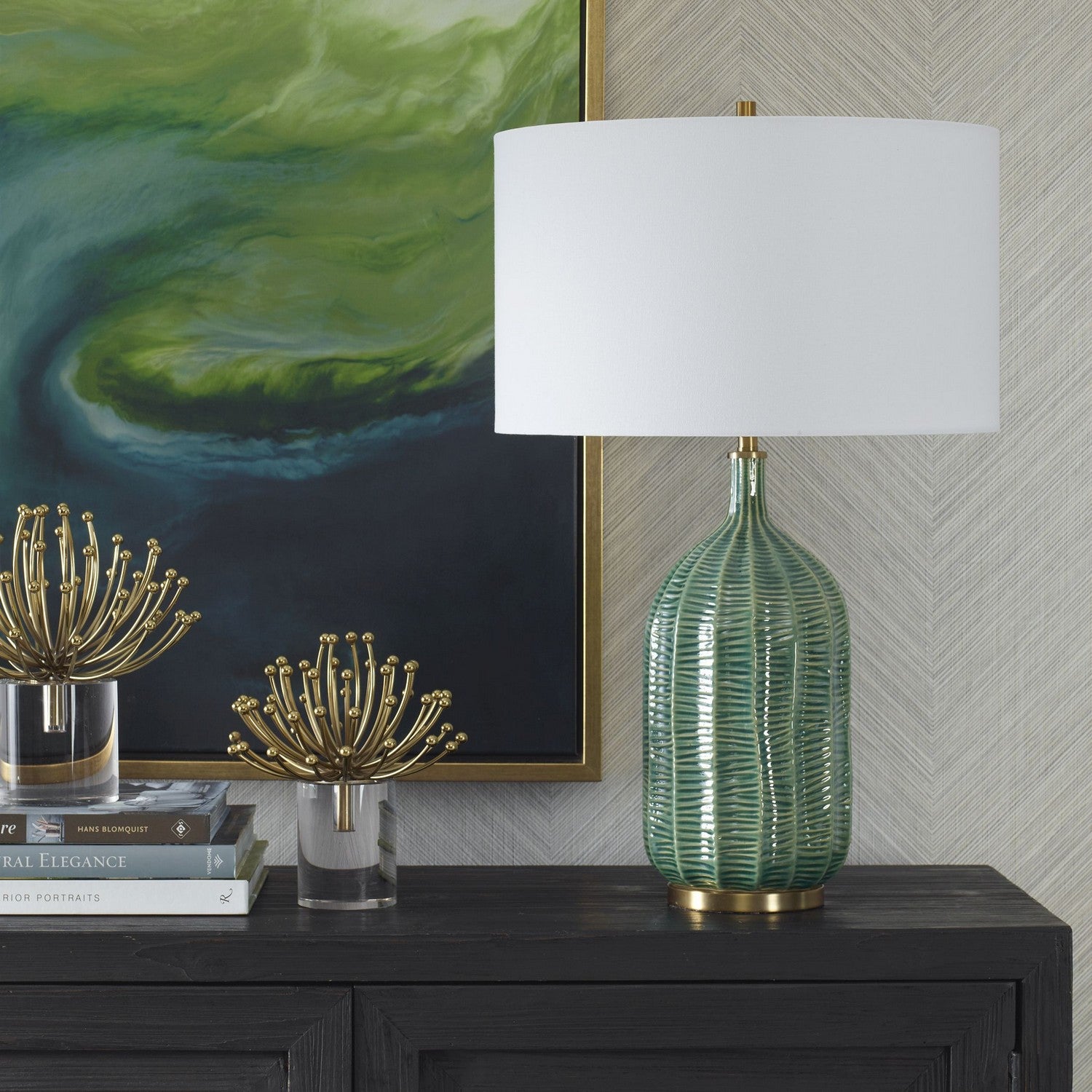 Uttermost - 30378-1 - One Light Table Lamp - Bixby - Antique Brass