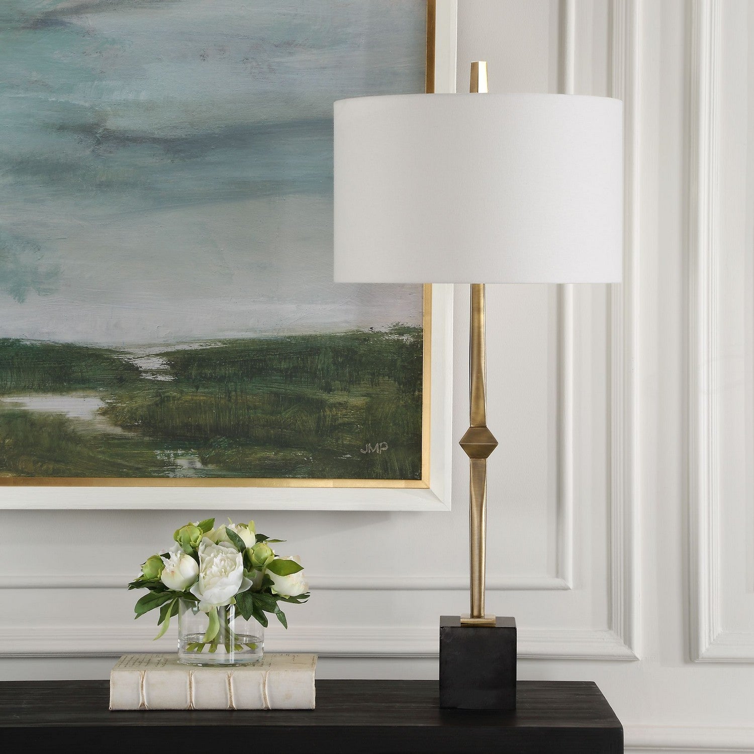 Uttermost - 30410 - One Light Table Lamp - Suranne - Antique Brass
