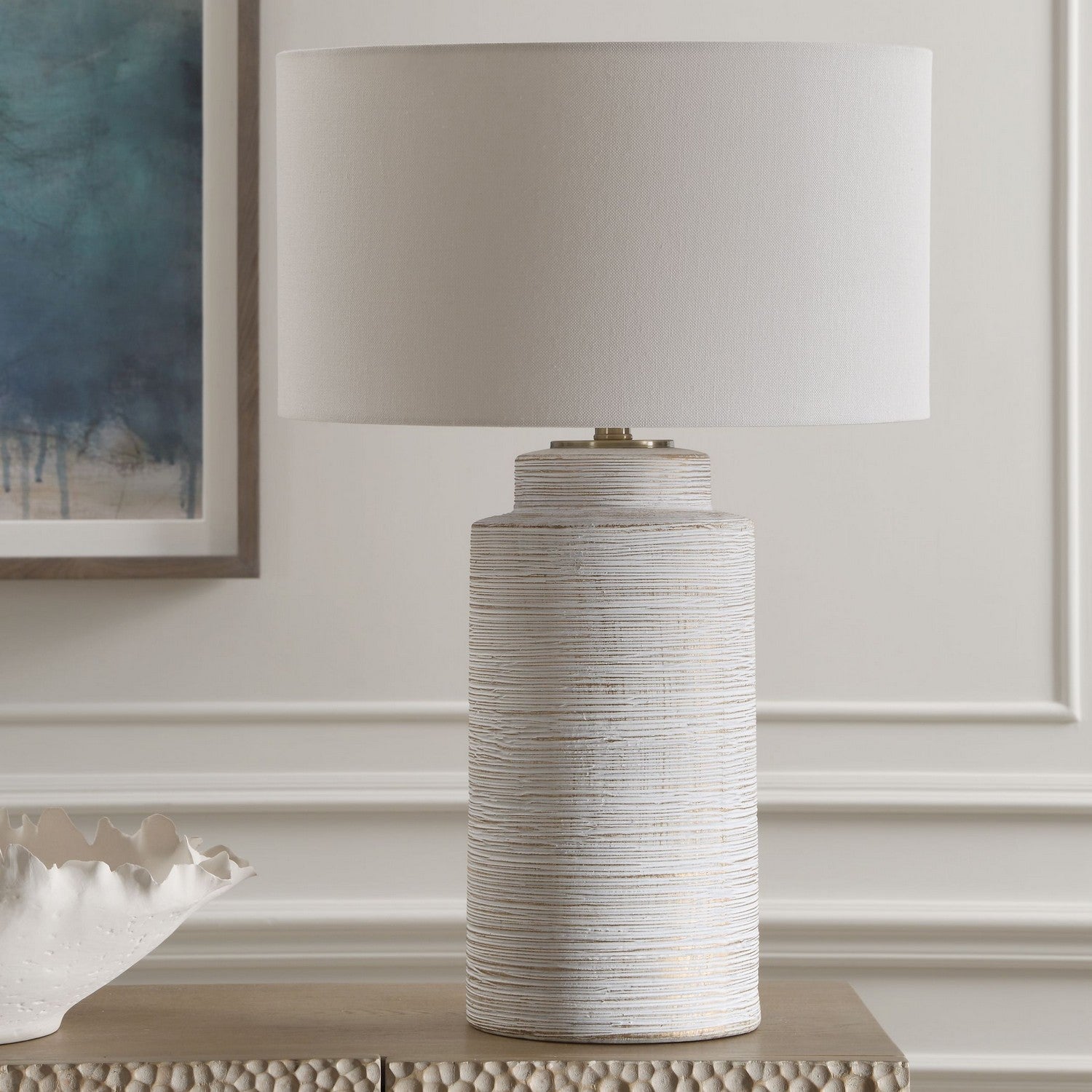 Uttermost - 30419 - One Light Table Lamp - Crimp - Brass