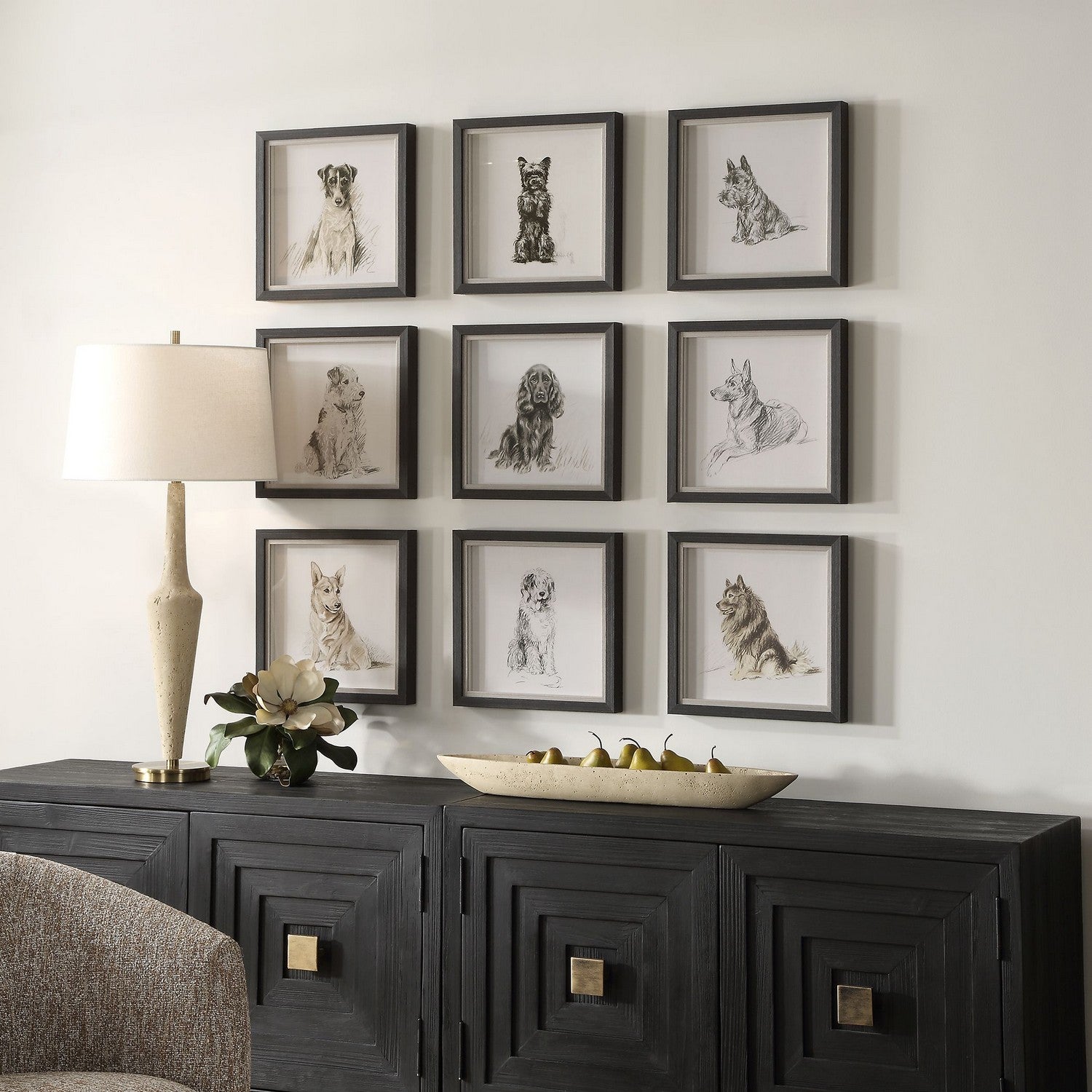 Uttermost - 32344 - Wall Art - Loyal Companion - Black Wood