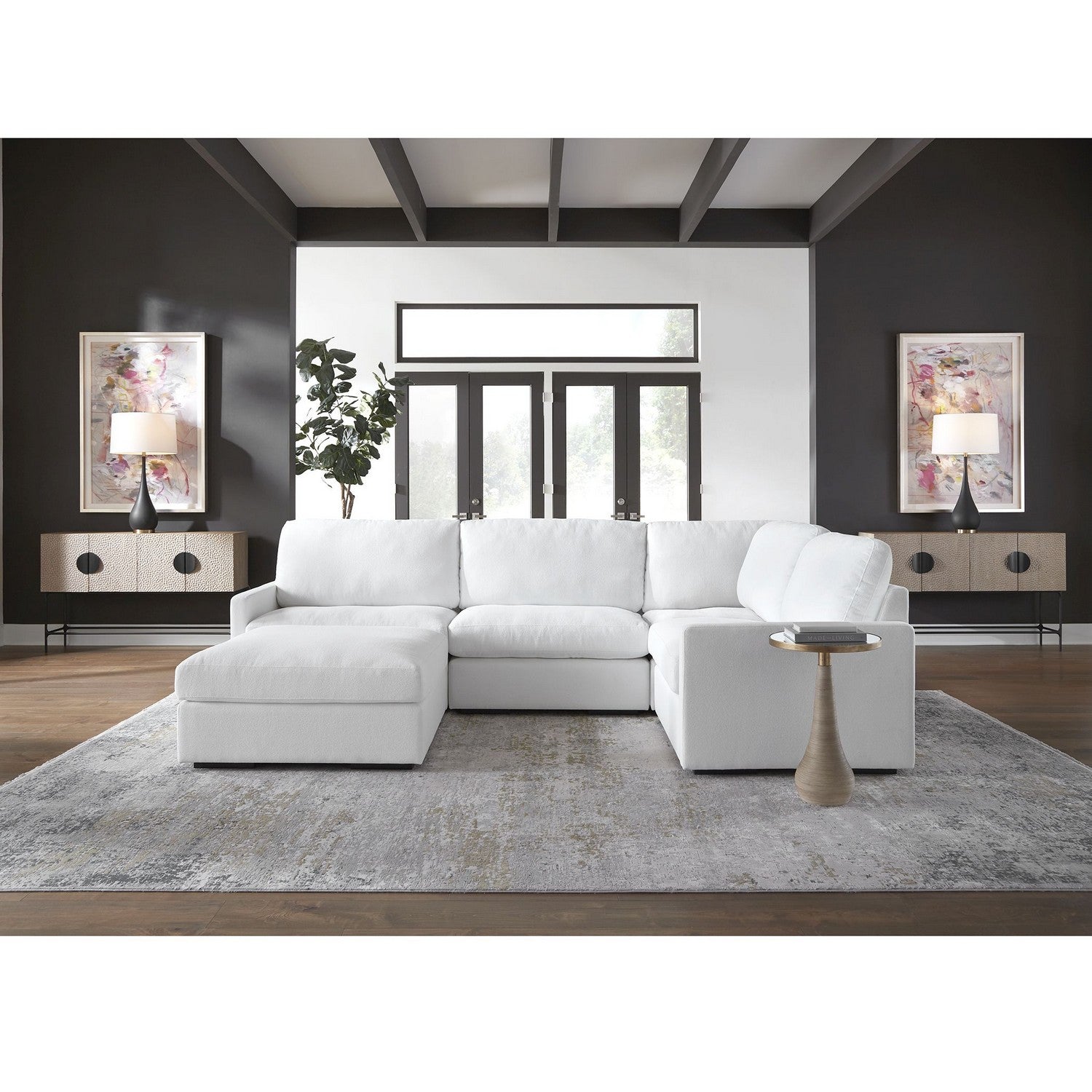 Uttermost - 32351 - Wall Art - Metropolitan Rush - Brushed Champagne Silver