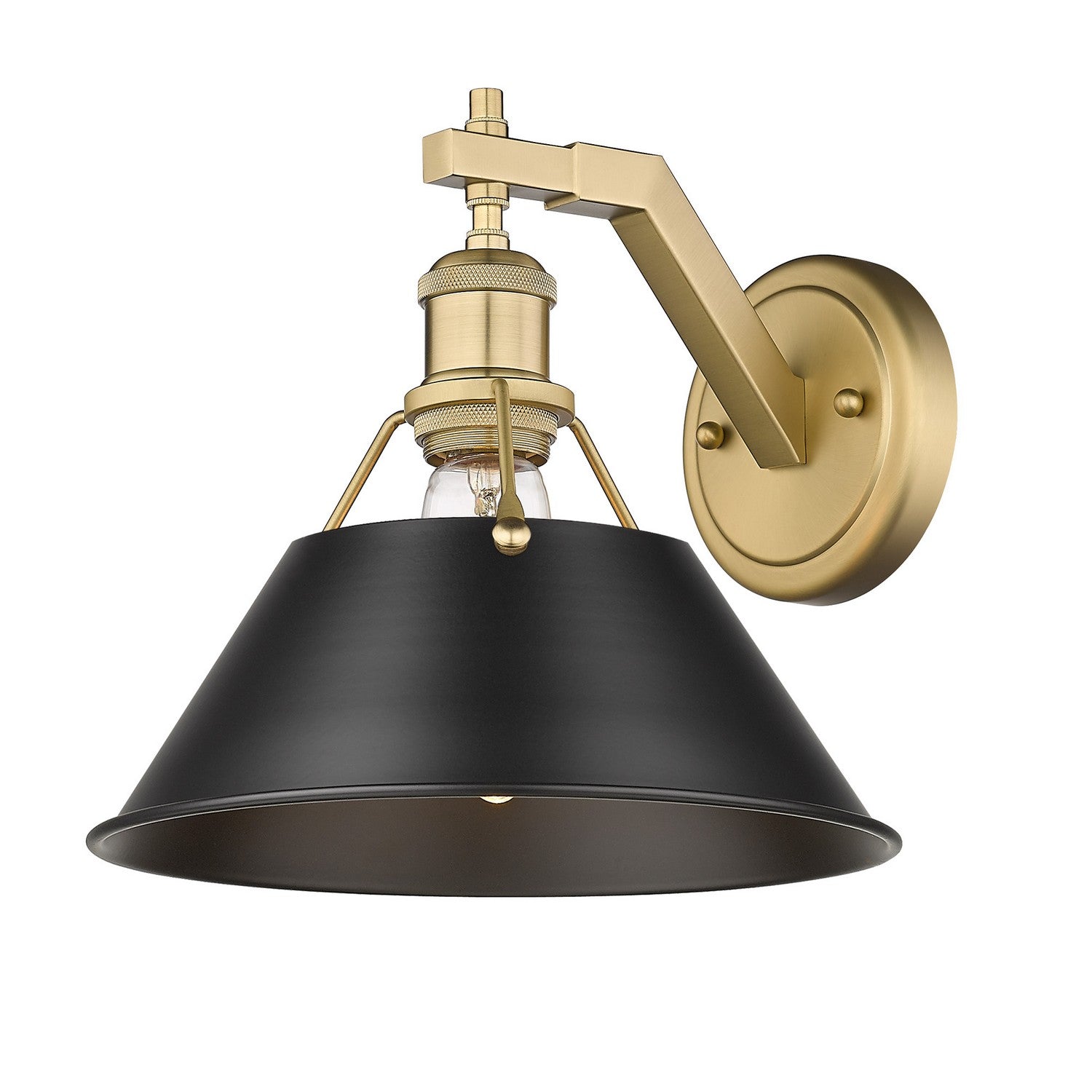 Golden - 3306-1W BCB-BLK - One Light Wall Sconce - Orwell - Brushed Champagne Bronze
