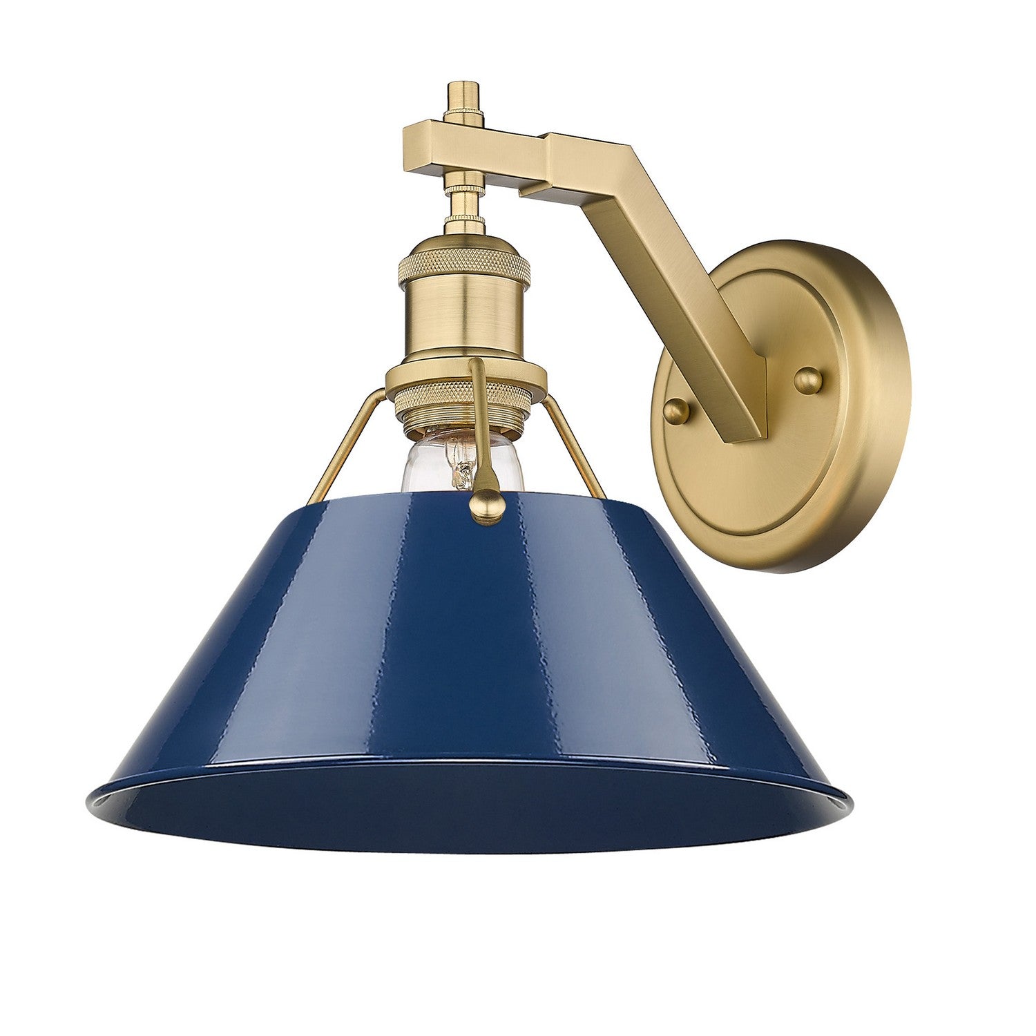 Golden - 3306-1W BCB-NVY - One Light Wall Sconce - Orwell - Brushed Champagne Bronze
