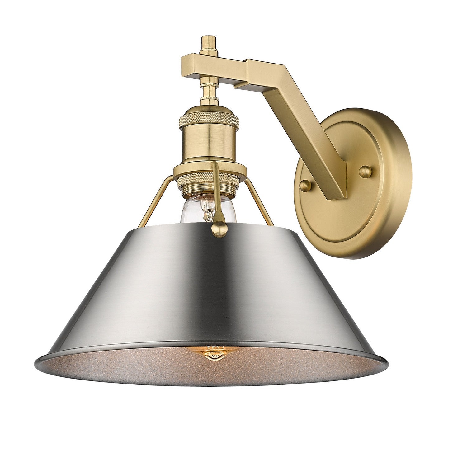 Golden - 3306-1W BCB-PW - One Light Wall Sconce - Orwell - Brushed Champagne Bronze